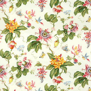 Parfum D Ete Cotton Print White by Brunschwig & Fils Fabric