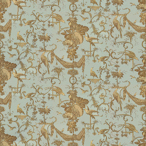 Kininvie Cotton Print - Chicory On Robins Egg BR-79500.210.0 by Brunschwig & Fils Fabric
