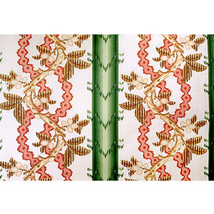 Josselin Cotton And Linen Print Cypress And Coral by Brunschwig & Fils Fabric