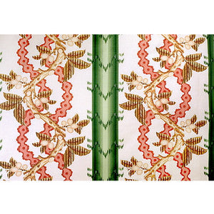 Josselin Cotton And Linen Print Cypress And Coral by Brunschwig & Fils Fabric