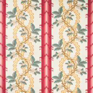 Josselin Cotton And Linen Print Madder/Clay by Brunschwig & Fils Fabric
