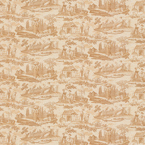 Le Kakatoes Cotton Print Nutmeg by Brunschwig & Fils Fabric