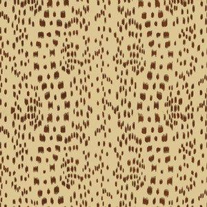 Les Touches Cotton Print Brown by Brunschwig & Fils Fabric