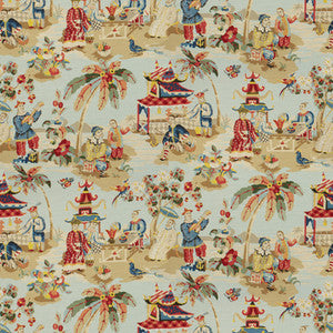 Xian Linen & Cotton Print Sky by Brunschwig & Fils Fabric