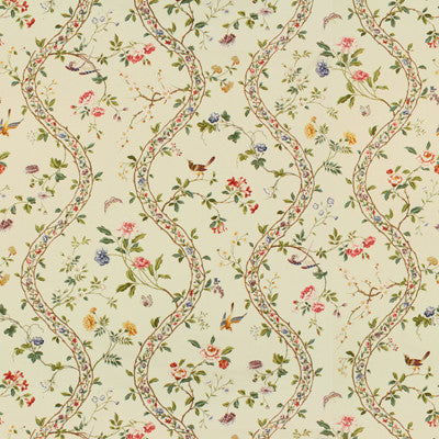 Silk Road Cotton Print Vanilla by Brunschwig & Fils Fabric Brunschwig & Fils Fabric Silk Road Cotton Print VanillaFabric COTTON - 100% Italy </p><p>Repeat: H: 54, V: 45.25 54.5 - Fabric Carolina -