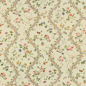 Silk Road Cotton Print Vanilla by Brunschwig & Fils Fabric