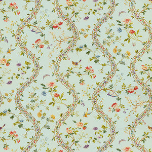 Silk Road Cotton Print Opal by Brunschwig & Fils Fabric