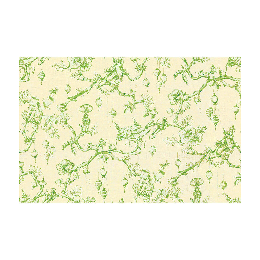 Festival Of Lanterns Linen Print Green by Brunschwig & Fils Fabric Brunschwig & Fils Fabric Festival Of Lanterns Linen Print GreenFabric MAISONNETTE LINEN - 100% United States </p><p>Repeat: H: 53.5, V: 36 54 - Fabric Carolina -