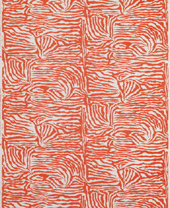 Ashanti Linen And Cotton Print Orange by Brunschwig & Fils Fabric