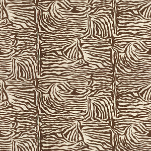 Ashanti Linen And Cotton Print Brown by Brunschwig & Fils Fabric