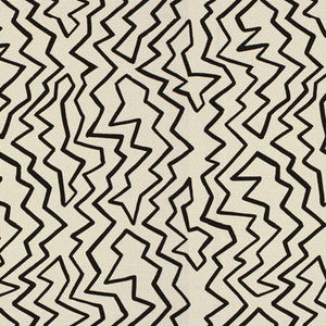 Staccato Linen And Cotton Print B Lack by Brunschwig & Fils Fabric
