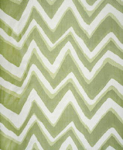 Chevron Bar Silk Warp Print Aloe by Brunschwig & Fils Fabric