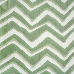 Chevron Bar Silk Warp Print Leaf by Brunschwig & Fils Fabric