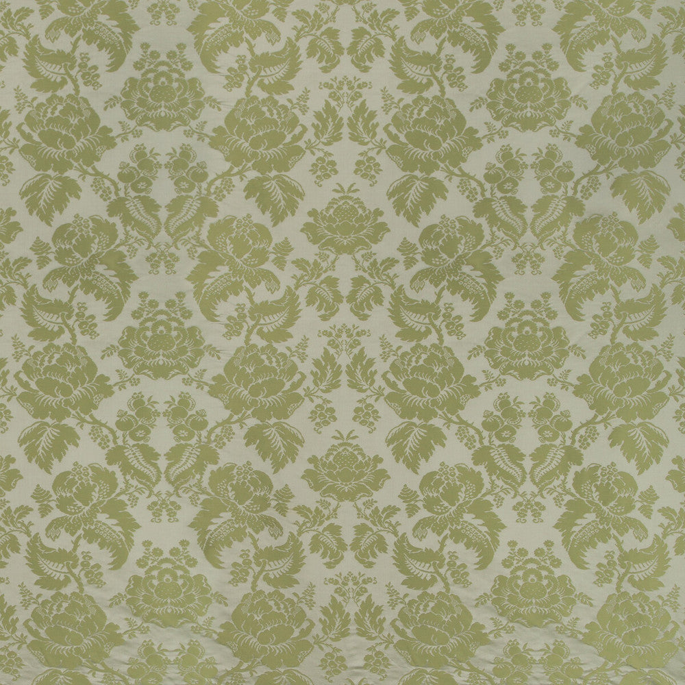 Moulins Damask Lichen by Brunschwig & Fils Fabric Brunschwig & Fils Fabric Moulins Damask LichenFabric COTTON - 72%;SILK - 28% France </p><p>Repeat: H: 25.5, V: 18 51 - Fabric Carolina -
