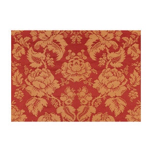 Moulins Damask Rouge/Ivoire by Brunschwig & Fils Fabric