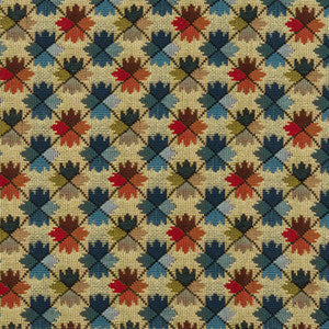 Oatlands Tapestry Blue/Red by Brunschwig & Fils Fabric