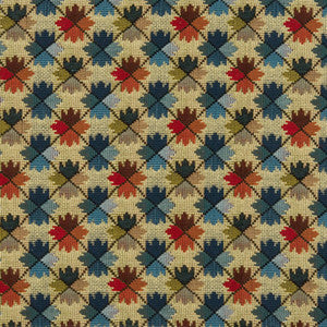 Oatlands Tapestry Blue/Red by Brunschwig & Fils Fabric
