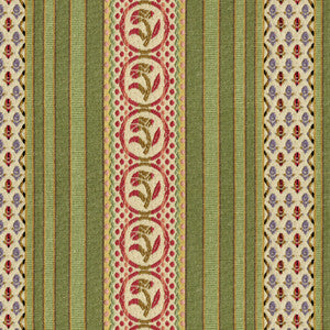 Rayure Fleurette Willow by Brunschwig & Fils Fabric