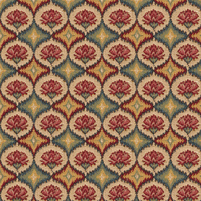 Fabienne Woven Tapestry Red Blue by Brunschwig & Fils Fabric Brunschwig & Fils Fabric Fabienne Woven Tapestry Red BlueFabric COTTON - 95%;POLYESTER - 5% France </p><p>Repeat: H: 3.75, V: 4 59 - Fabric Carolina -