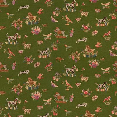 Animalitos Woven Tapestry Patio Green by Brunschwig & Fils Fabric Brunschwig & Fils Fabric Animalitos Woven Tapestry Patio GreenFabric COTTON - 100% France </p><p>Repeat: H: 53.5, V: 29 57 - Fabric Carolina -
