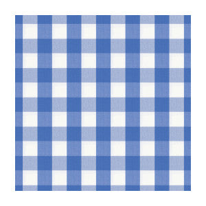 Exchequer Cotton Check Cornflower by Brunschwig & Fils Fabric