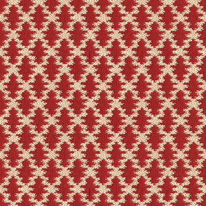 Diamond Lattice Figured Texture Poppy by Brunschwig & Fils Fabric