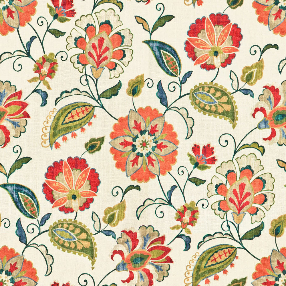 Brilliant 1 Henna by Stout Designer Fabric Rainbow Library Mango/Cayenne 70% Spun Viscose 30% Linen SPAIN WYZENBEEK 15 000 DOUBLE RUB WEAR TEST (HEAVY DUTY) Horizontal: 27 and Vertical: 27 54 in - Swanky Fabrics -