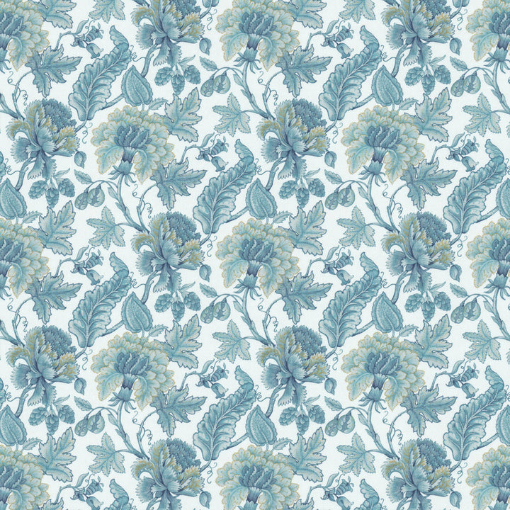 Brooke 1 Starlight by Stout Fabric Stout Fabric Brooke 1 StarlightFabric Rainbow Library Powder/Wedgewood 90%Cot 10%Lin Spain </p><p>Repeat: H: 12.375, V: 2.25 55 in - Fabric Carolina -