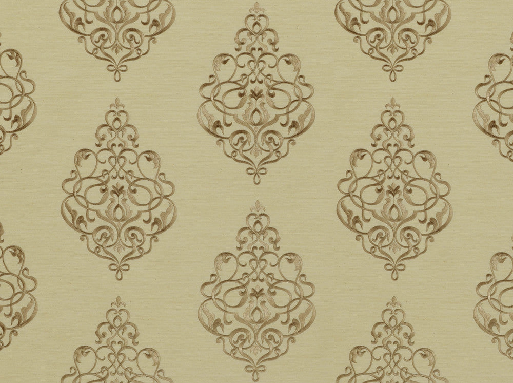 Buckingham Natural 11 by Covington Fabric BASE CLOTH: 86% POLYESTER/14% COTTON; EMBROID INA Horizontal: 17.25 and Vertical: 12.25 54 - Fabric Carolina -