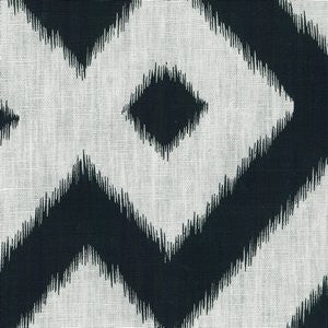 Bucky Black Cc1 by Norbar Fabric 100% LAUNDERED LINEN USA 9"V - 10 1/2"H 54 - Fabric Carolina -