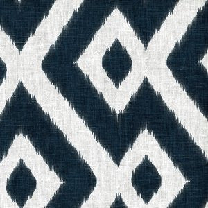 Bucky Navy Cc5 by Norbar Fabric 100% LAUNDERED LINEN USA 9"V - 10 1/2"H 54 - Fabric Carolina -