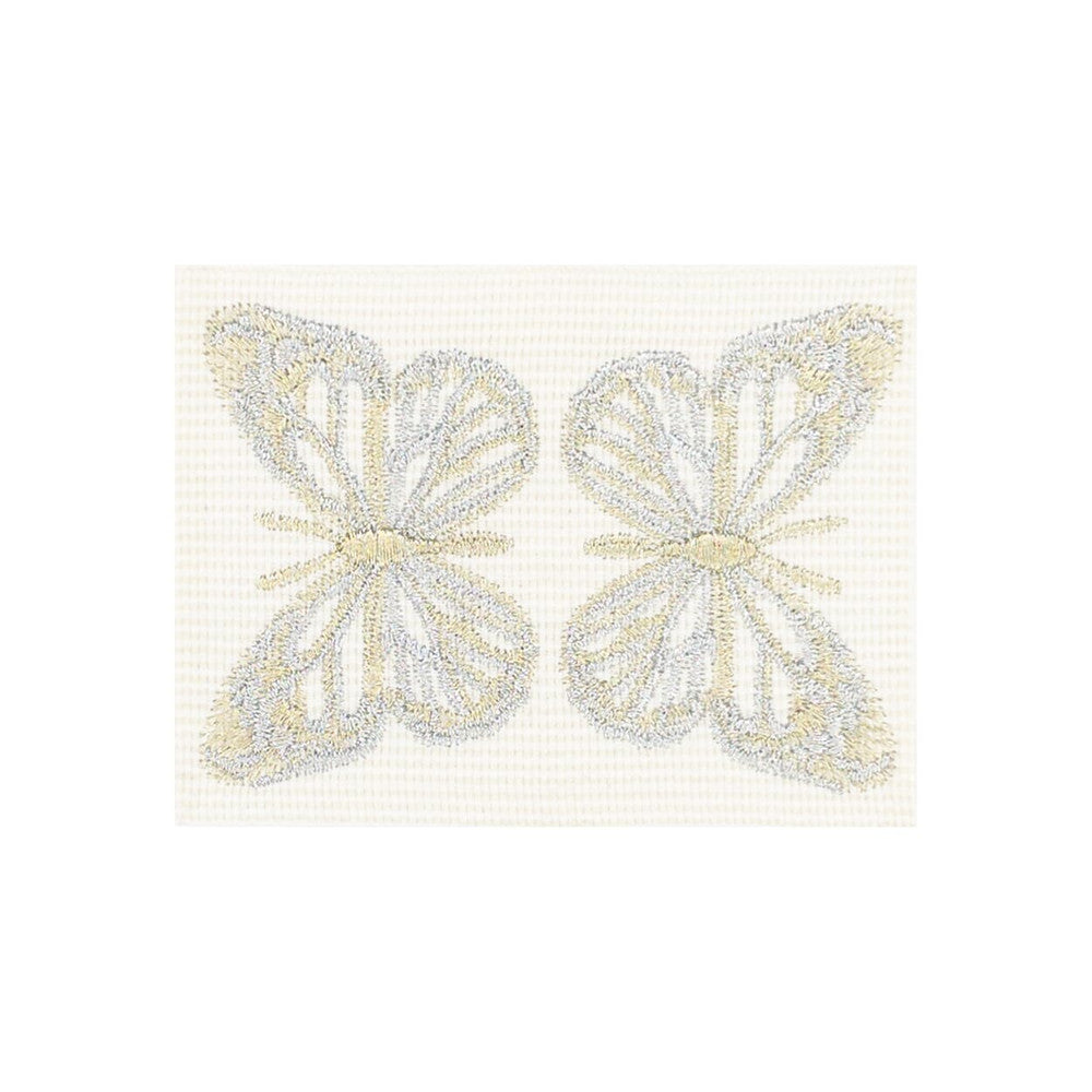 Butterfly Tape 1 Platinum by Stout Trim Stout Trim Butterfly Tape 1 PlatinumTrim ALLURE TRIM 60%SVI 27%MTL 13%COT TURKEY </p><p>Repeat: H: 3.750, V: 0.000 2.75 in - Fabric Carolina -