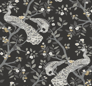 Plume Black & Gold Wallpaper by Inspired by Color