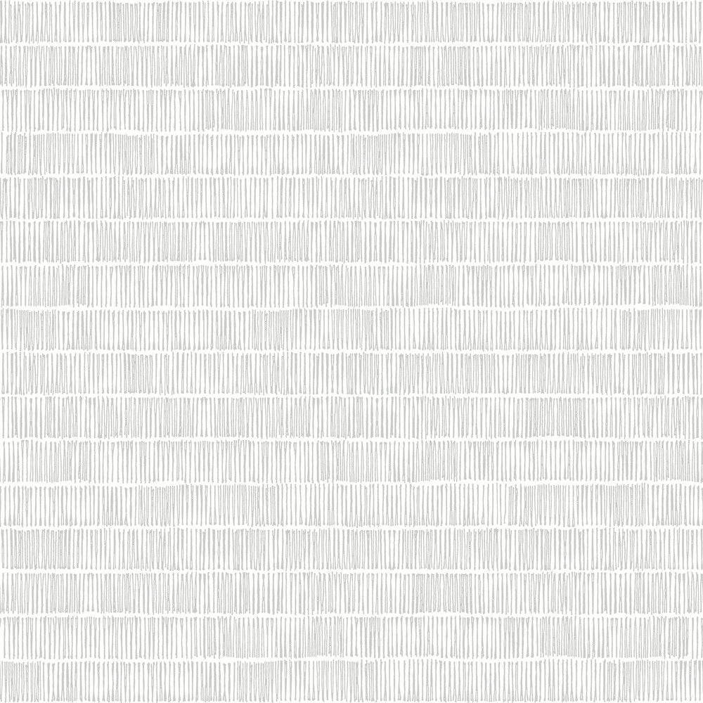 Horizontal Hash Marks Grey Wallpaper by Inspired by Color Beige & Neutrals Covers about 56.4 square feet 20.5-in by 33-ft long roll Prepasted 20.5 - Fabric Carolina -