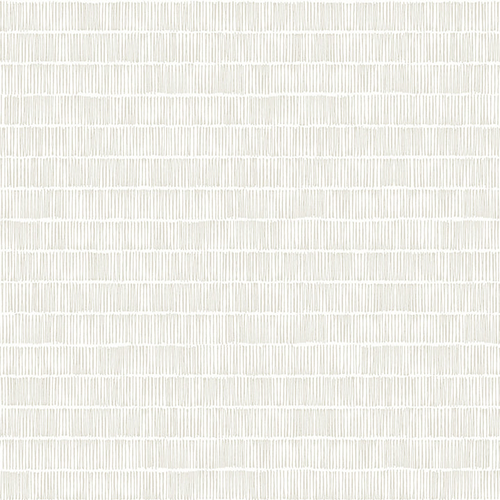 Horizontal Hash Marks White & Cream Wallpaper by Inspired by Color Beige & Neutrals Covers about 56.4 square feet 20.5-in by 33-ft long roll Prepasted 20.5 - Fabric Carolina -
