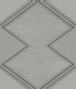Diamond Twist Grey & Black Wallpaper by Inspired by Color