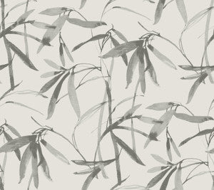 Bamboo Ink Cream & Grey Wallpaper by Inspired by Color