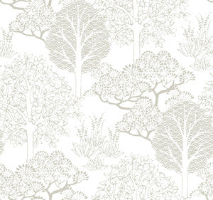 Kimono Trees Metallic Wallpaper by Inspired by Color