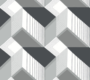 Graphic Geo Black & White Wallpaper by Inspired by Color
