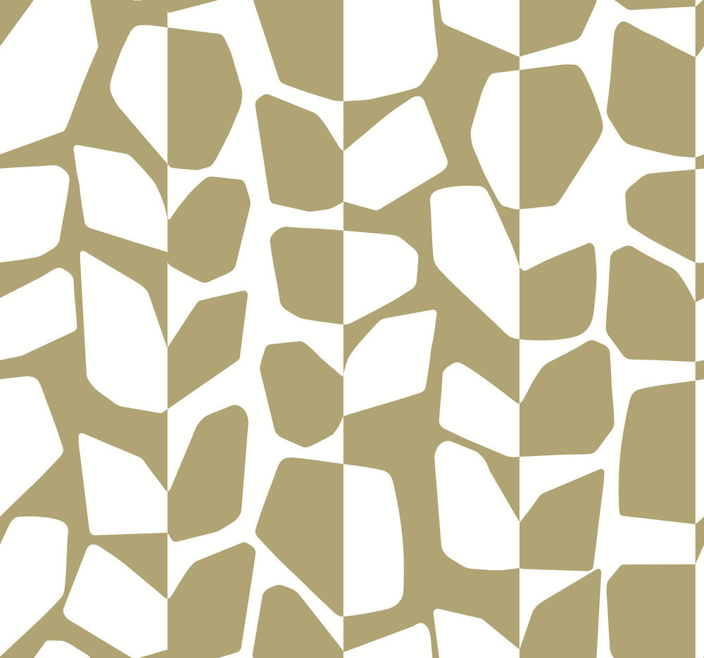 Primitive Vines Gold Metallic Wallpaper by York Wallcoverings Shimmering Finishes Covers about 60.8 square feet 27-in by 27-ft long roll Unpasted 25.25 - Fabric Carolina -