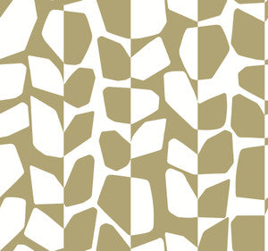 Primitive Vines Gold Metallic Wallpaper by York Wallcoverings