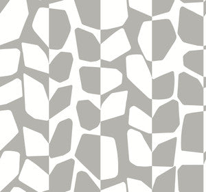 Primitive Vines Silver Metallic Wallpaper by Inspired by Color