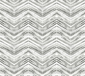 Petite Watercolor Chevron Black & White Wallpaper by Inspired by Color