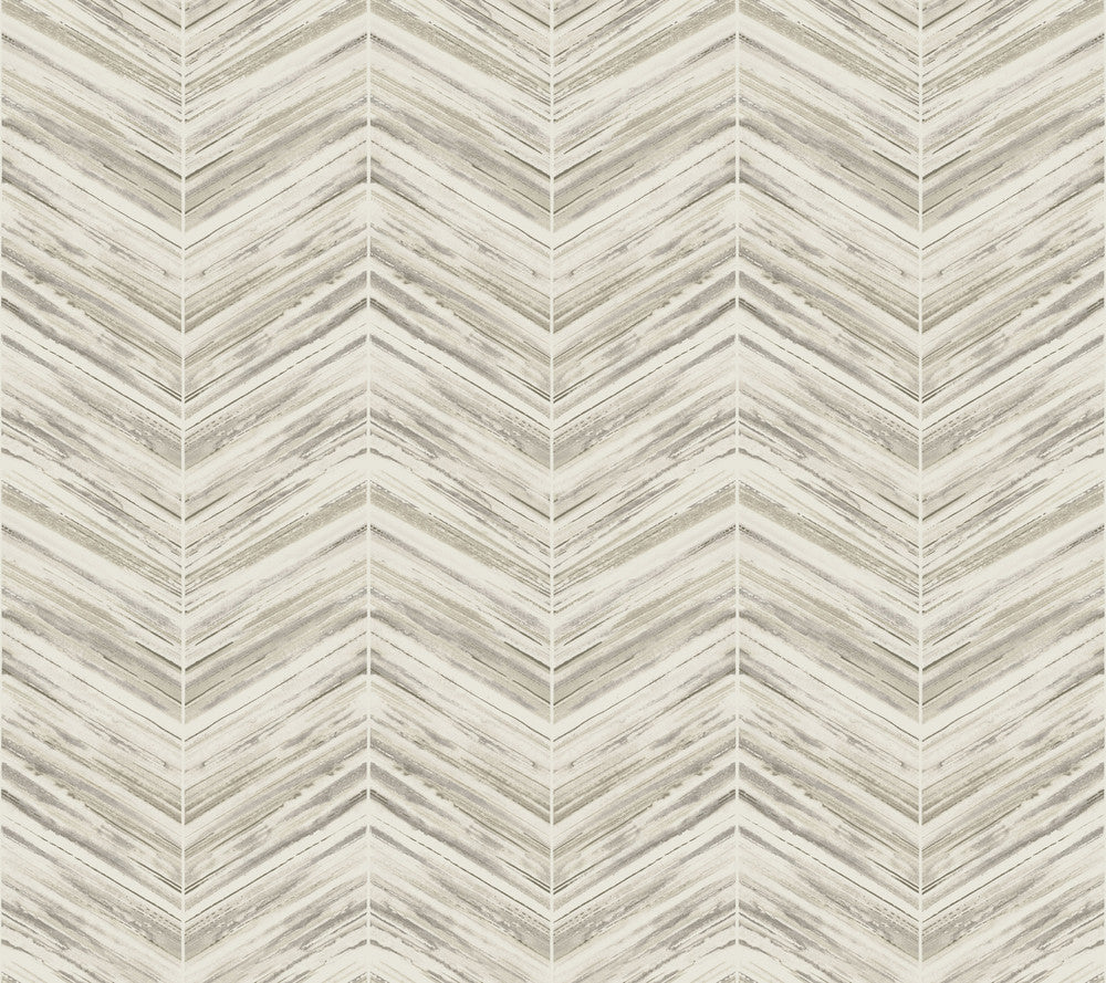 Petite Watercolor Chevron Cream Wallpaper by Inspired by Color Beige & Neutrals Covers about 60.8 square feet 27-in by 27-ft long roll Prepasted 24 - Fabric Carolina -