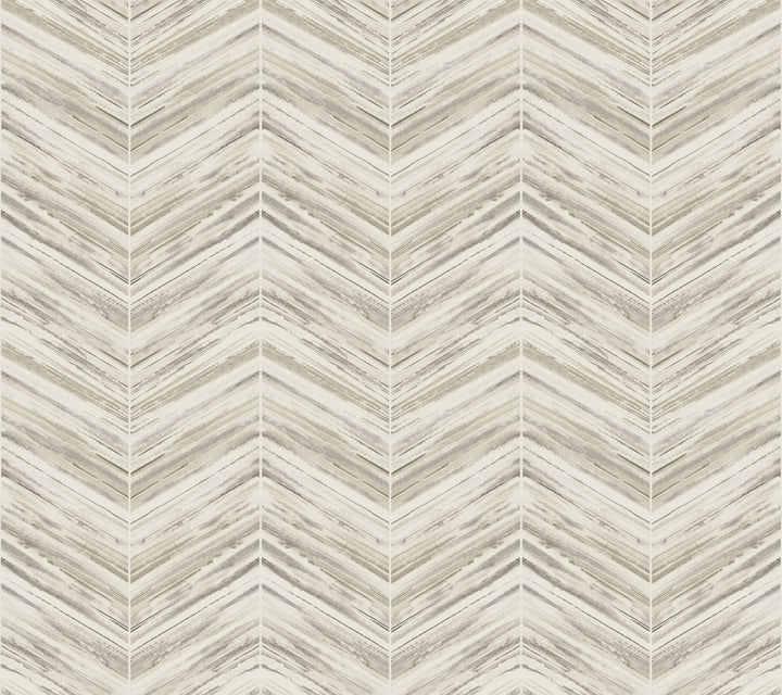 Petite Watercolor Chevron Cream Wallpaper by Inspired by Color Beige & Neutrals Covers about 60.8 square feet 27-in by 27-ft long roll Prepasted 24 - Fabric Carolina -