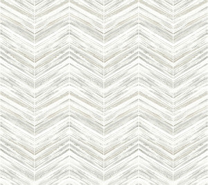 Petite Watercolor Chevron White & Grey Wallpaper by Inspired by Color