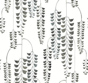 Deco Wisteria Black Metallic Wallpaper by Inspired by Color