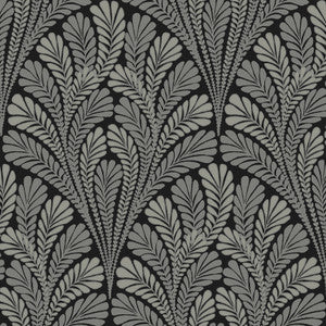 Shell Damask Black Wallpaper by Inspired by Color