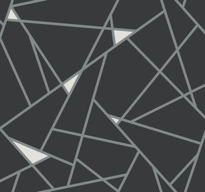 Prismatic Black & Silver Wallpaper by Inspired by Color
