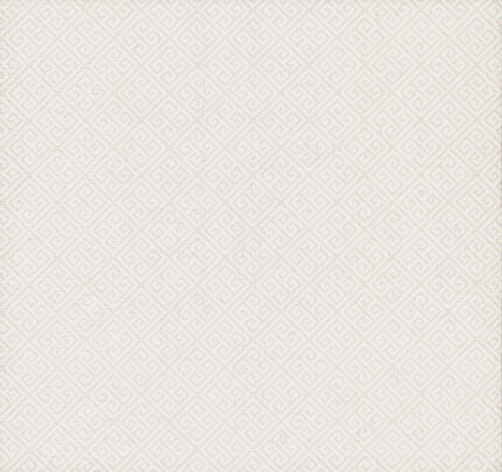 Grecian Geometric Pearl & White Wallpaper by Inspired by Color Black & White Resource Library Covers about 60.8 square feet 27-in by 27-ft long roll Unpasted 20.5 - Fabric Carolina -